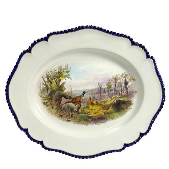 Antique Royal Worcester 1898 George Johnson Hand Painted Game Bird China-17 Pcs - Picture 7 of 16
